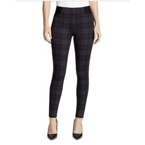 William Rast Black Plaid Ponte Knit Pull On Leggings S (Jrs)